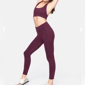 Outdoor Voices Burgundy Full Length Leggings Size Small